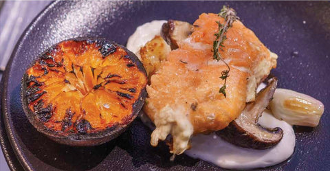 Roasted Cauliflower Steaks with Beetroot Hummus and Zhoug