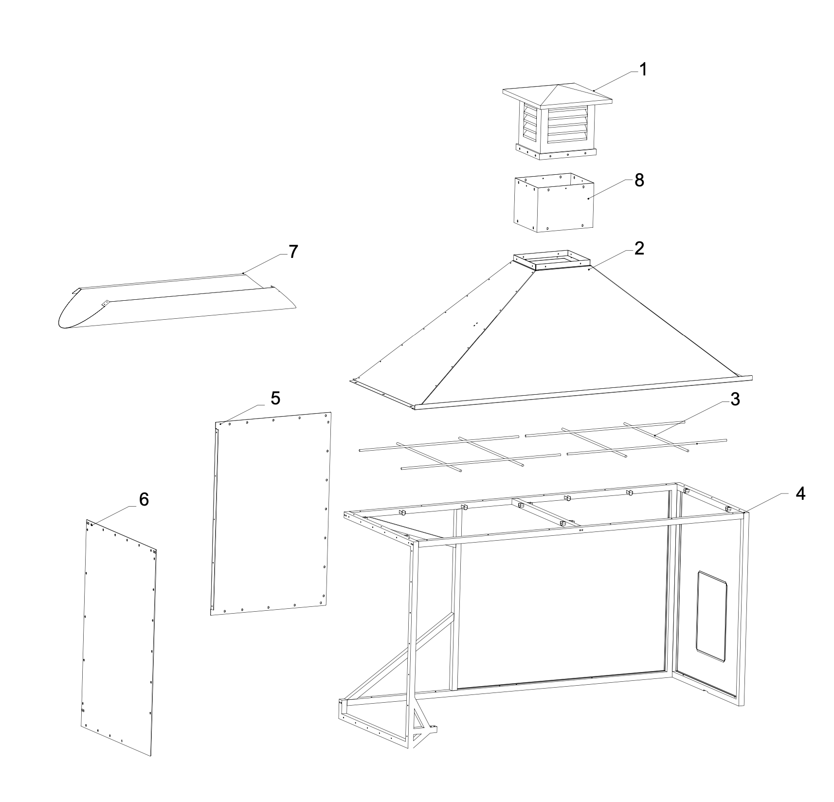 Tagwood BBQ Attachment Built-in Smoke Hood -- ASH28- PRE-ORDER - TAGWOOD BBQ