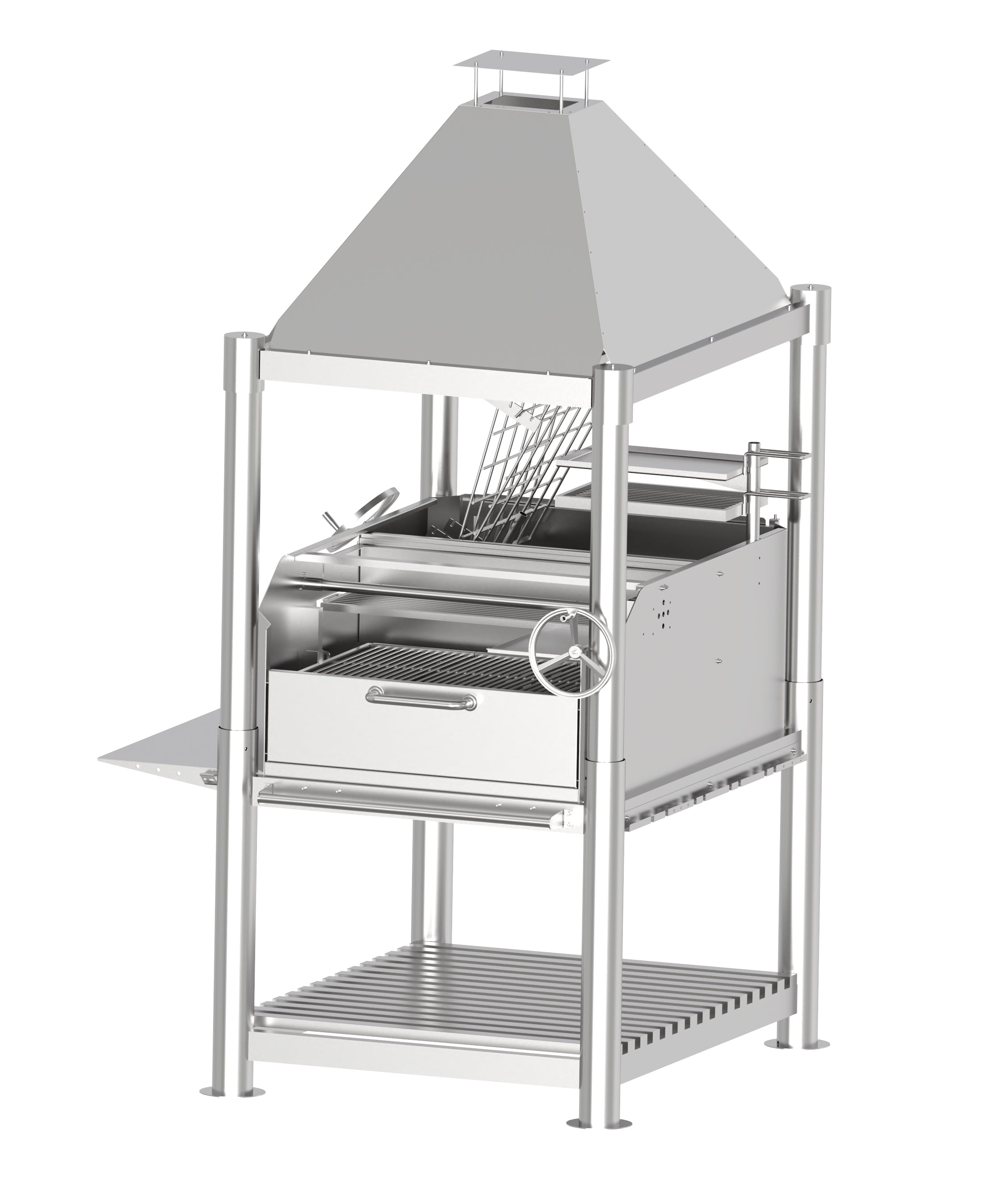 Tagwood BBQ Argentine Santa Maria Wood Fire & Charcoal Gaucho Grill all Stainless Steel | BBQ12SS PRE-ORDER - TAGWOOD BBQ