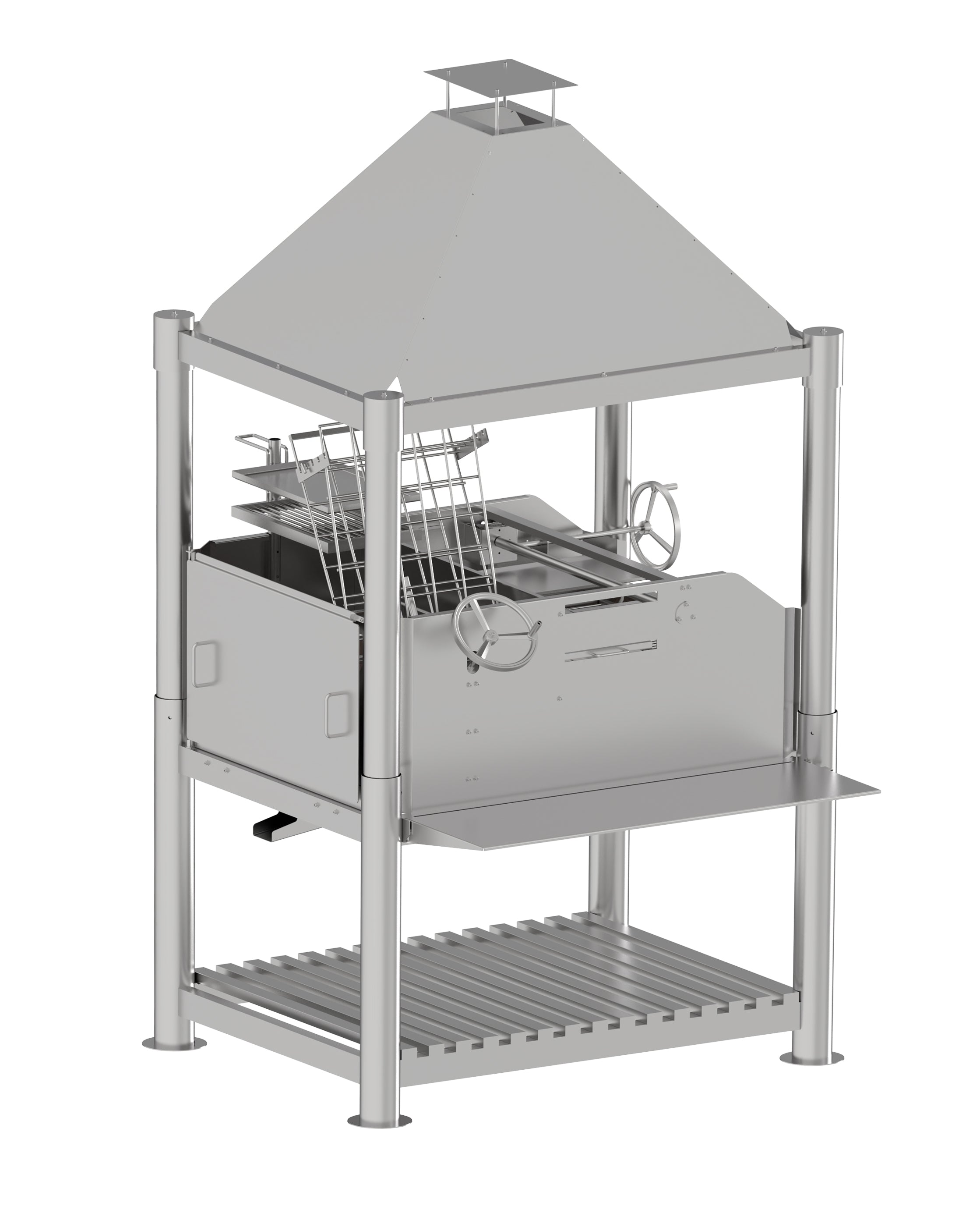 Tagwood BBQ Argentine Santa Maria Wood Fire & Charcoal Gaucho Grill all Stainless Steel | BBQ12SS PRE-ORDER - TAGWOOD BBQ