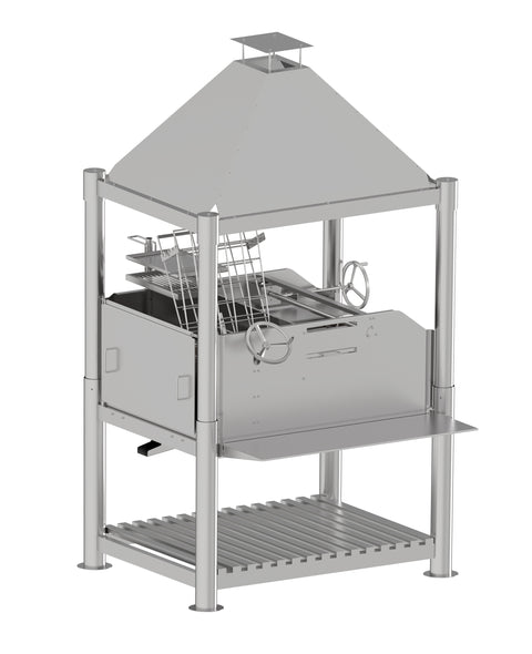 Tagwood BBQ Argentine Santa Maria Wood Fire & Charcoal Gaucho Grill all Stainless Steel | BBQ12SS PRE-ORDER - TAGWOOD BBQ