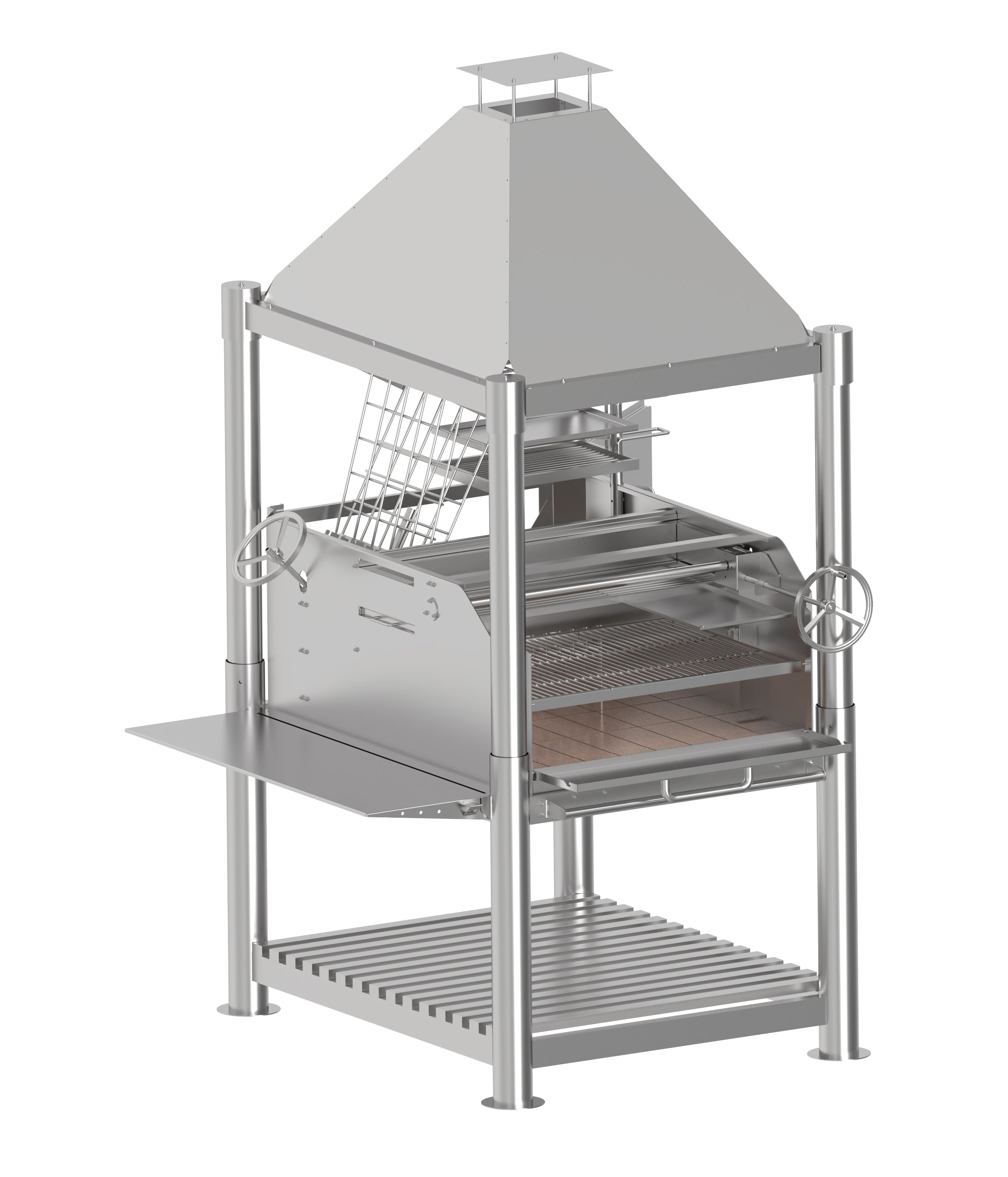 Tagwood BBQ Argentine Santa Maria Wood Fire & Charcoal Gaucho Grill all Stainless Steel | BBQ12SS PRE-ORDER - TAGWOOD BBQ