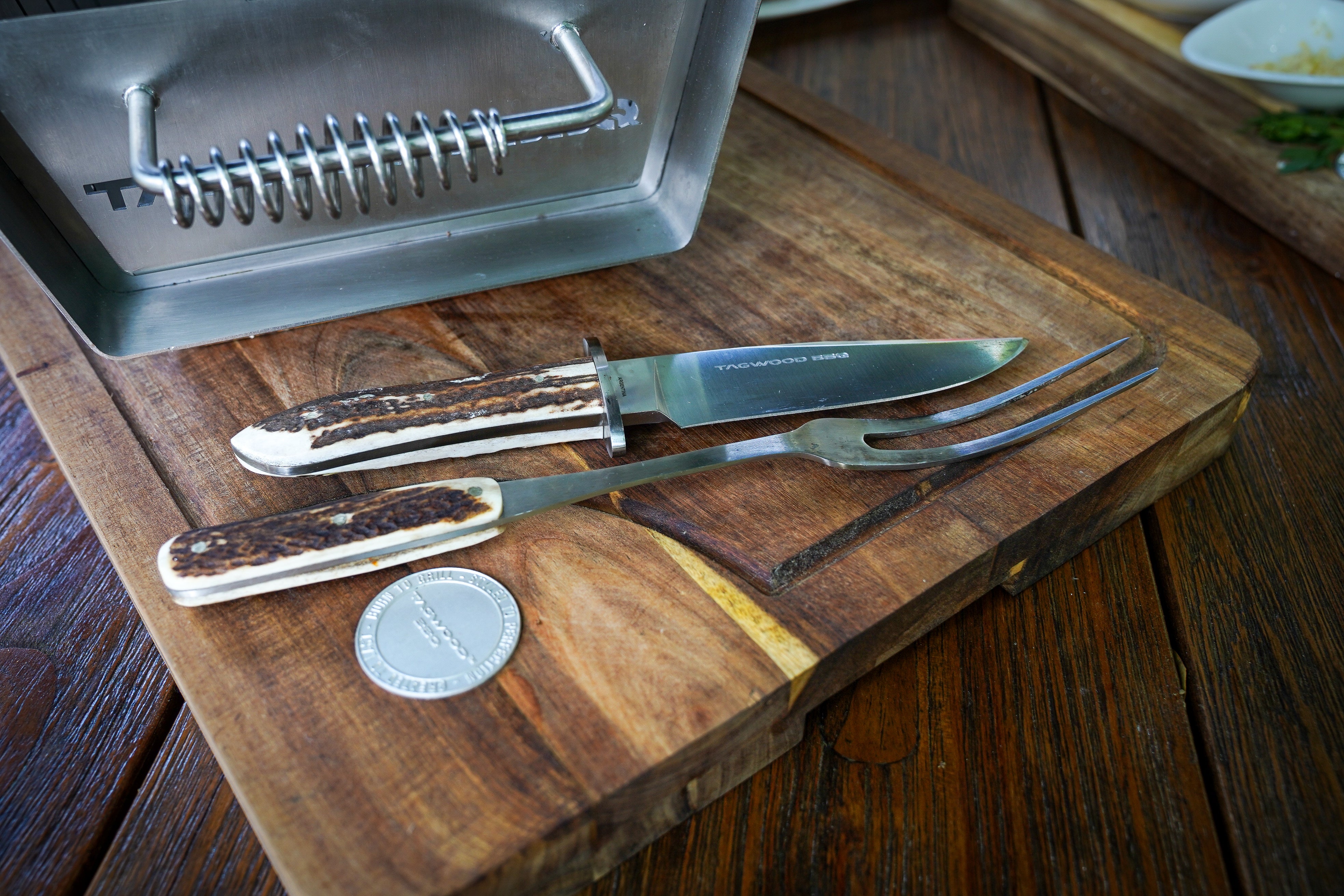 Meat Fork & Carving Knife BBQ Set | KF15 - TAGWOOD BBQ STORES