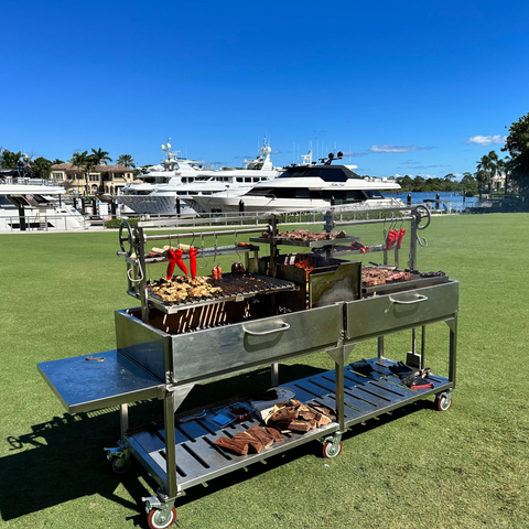 Tagwood BBQ Double Argentine Santa Maria Wood Fire & Charcoal Gaucho Grill | BBQ24SS OPEN FIRE COOKING - PRE-ORDER - TAGWOOD BBQ