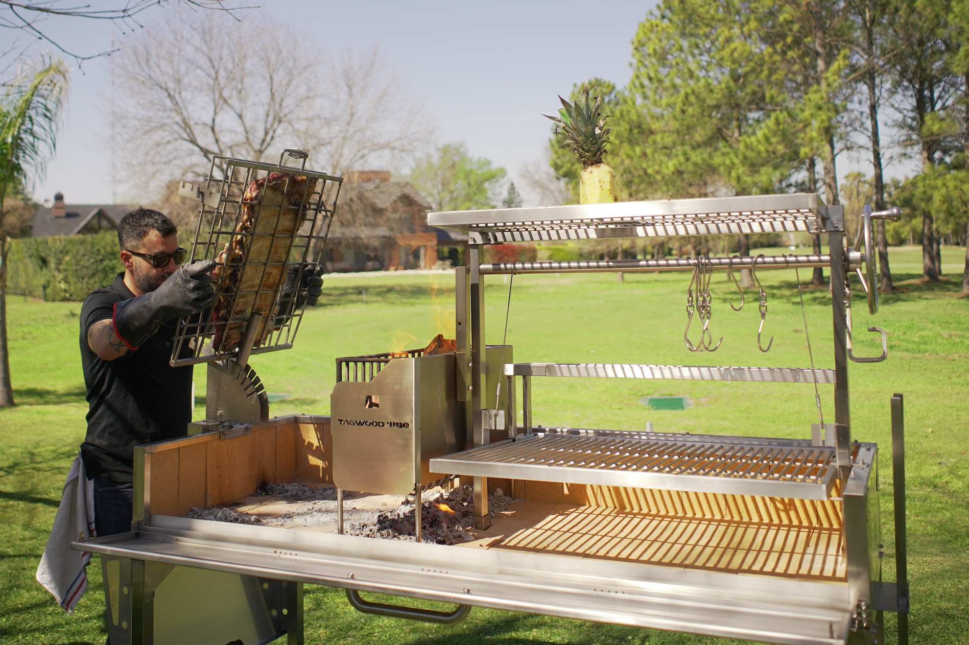 Tagwood BBQ Argentine Santa Maria Wood Fire & Charcoal Gaucho Grill | BBQ26SS -- - TAGWOOD BBQ