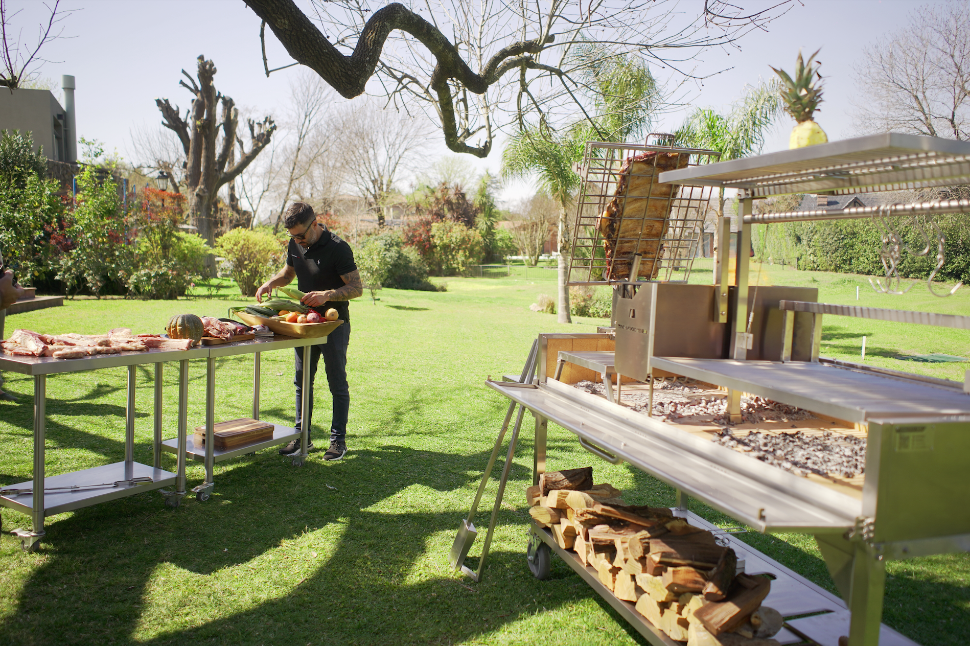 Tagwood BBQ Argentine Santa Maria Wood Fire & Charcoal Gaucho Grill | BBQ26SS -- - TAGWOOD BBQ