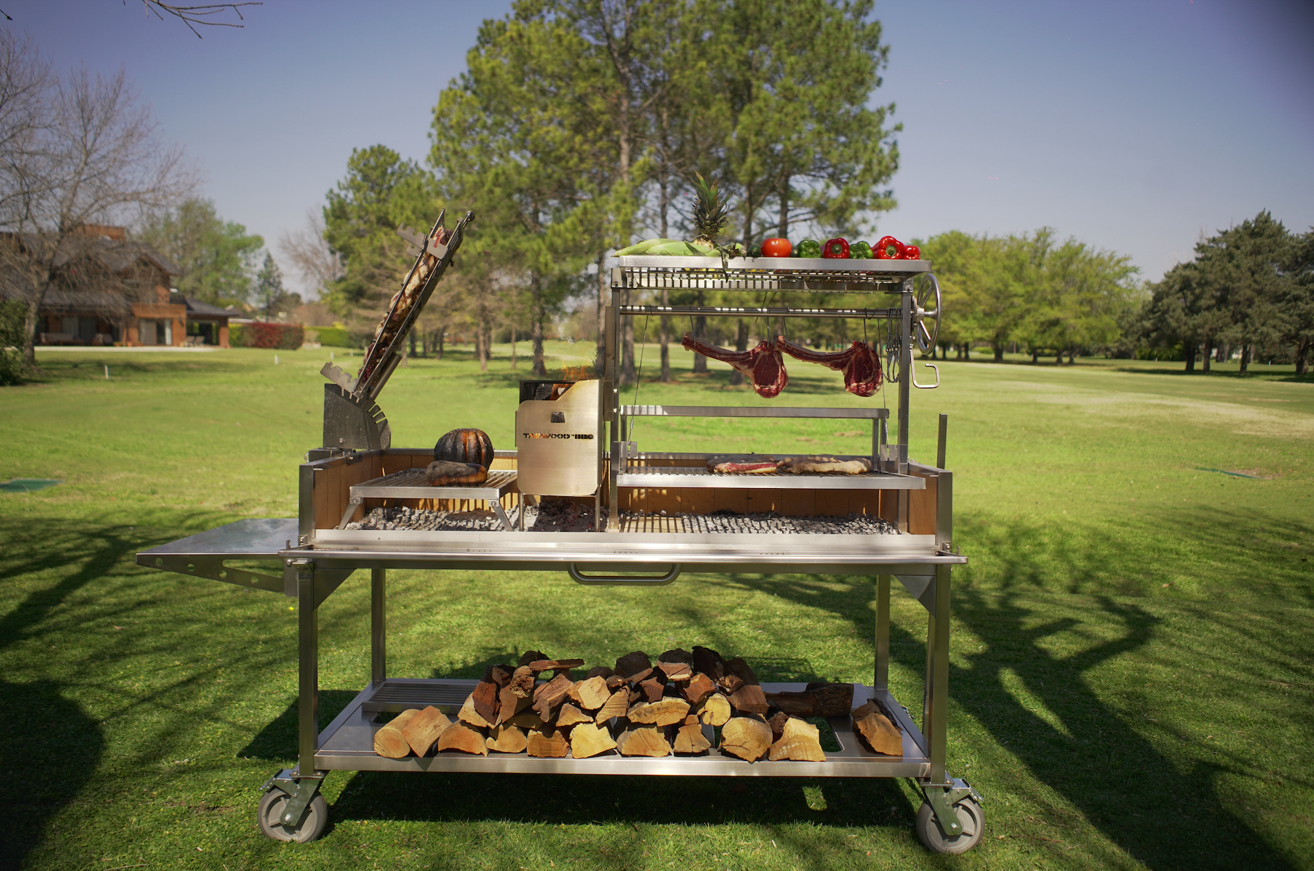 Tagwood BBQ Argentine Santa Maria Wood Fire & Charcoal Gaucho Grill | BBQ26SS -- - TAGWOOD BBQ