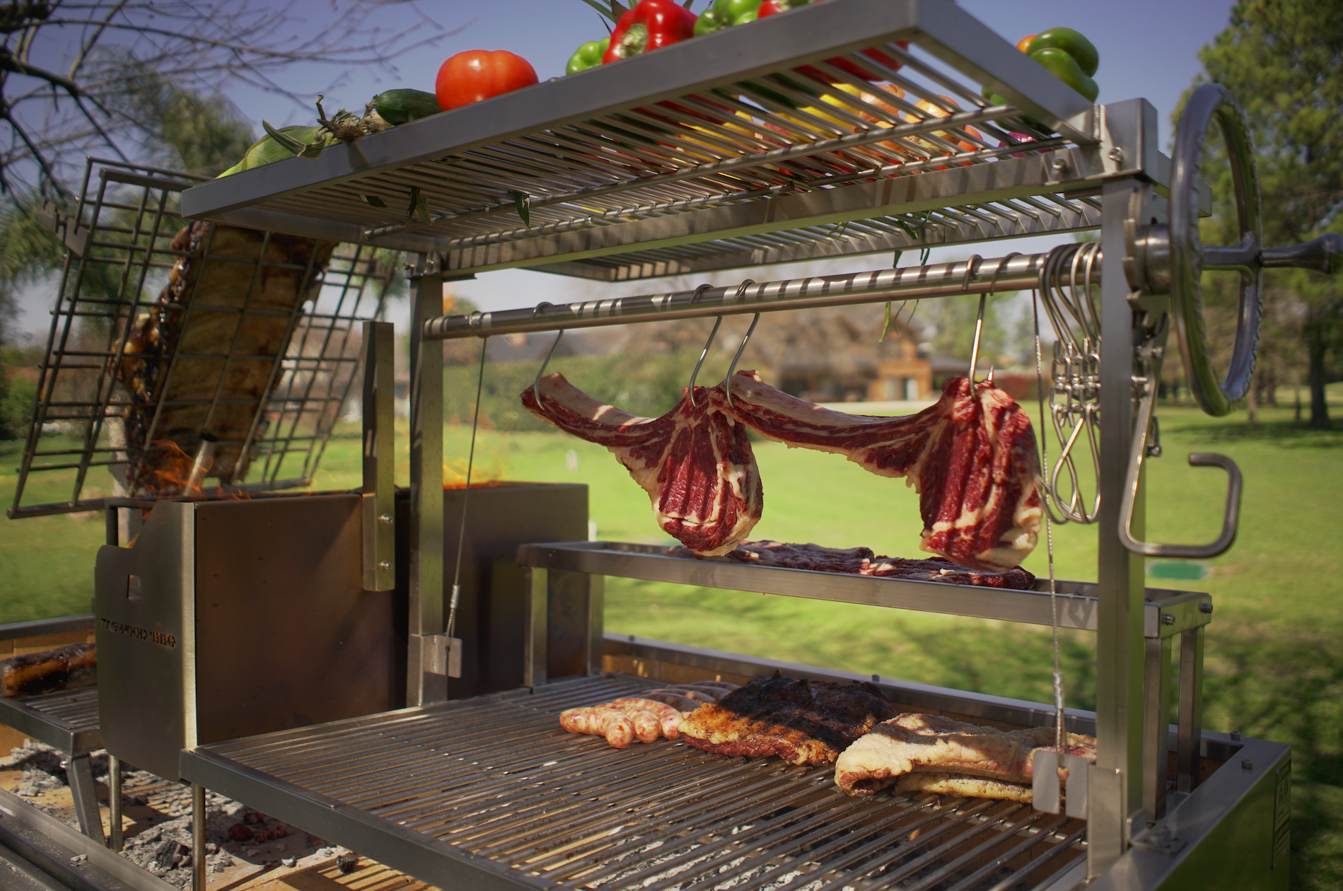 Tagwood BBQ Argentine Santa Maria Wood Fire & Charcoal Gaucho Grill | BBQ26SS -- - TAGWOOD BBQ