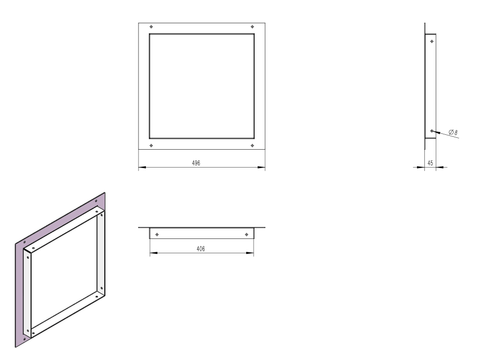 Tagwood BBQ Connection flange for Smoke Hood -- - TAGWOOD BBQ STORES