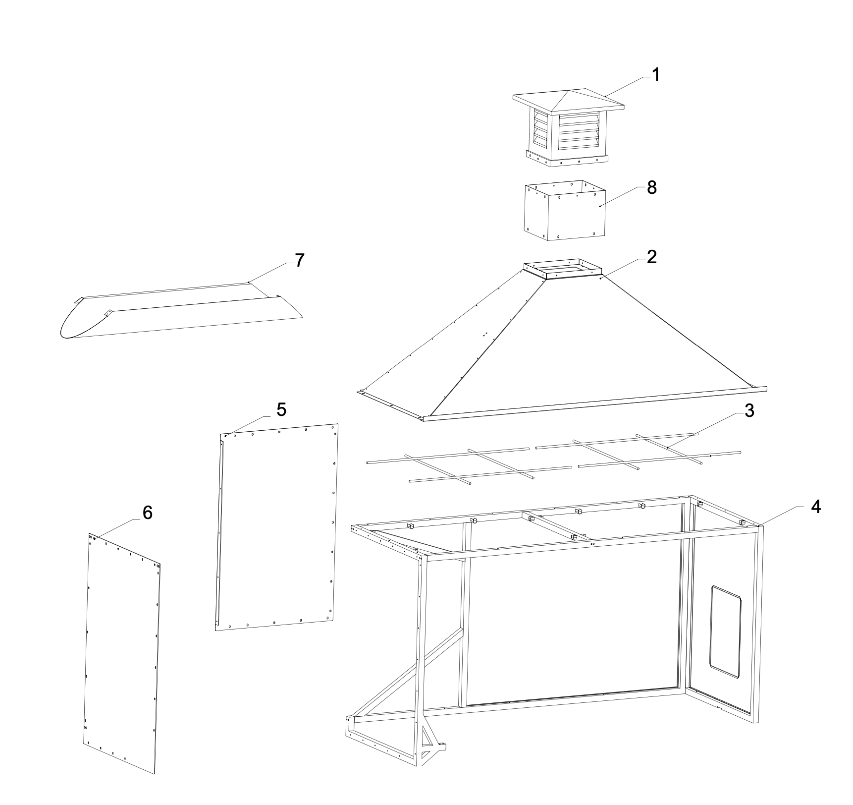 Tagwood BBQ Attachment Built-in Smoke Hood -- ASH08- PRE-ORDER - TAGWOOD BBQ