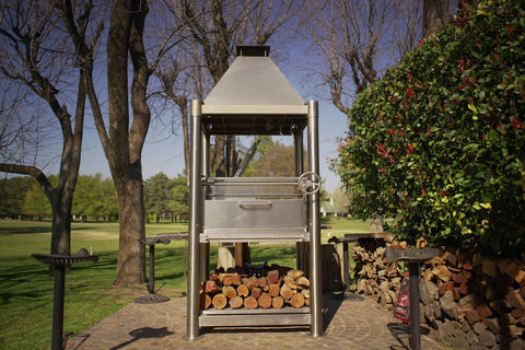 Tagwood BBQ Argentine Santa Maria Wood Fire & Charcoal Gaucho Grill all Stainless Steel | BBQ02SS OPEN FIRE COOKING - - TAGWOOD BBQ