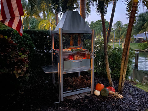 Tagwood BBQ Argentine Santa Maria Wood Fire & Charcoal Gaucho Grill all Stainless Steel | BBQ02SS OPEN FIRE COOKING - - TAGWOOD BBQ