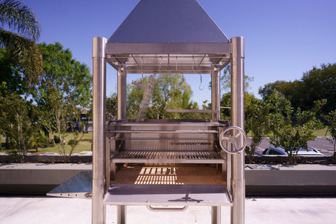 Tagwood BBQ Argentine Santa Maria Wood Fire & Charcoal Gaucho Grill all Stainless Steel | BBQ02SS OPEN FIRE COOKING - - TAGWOOD BBQ
