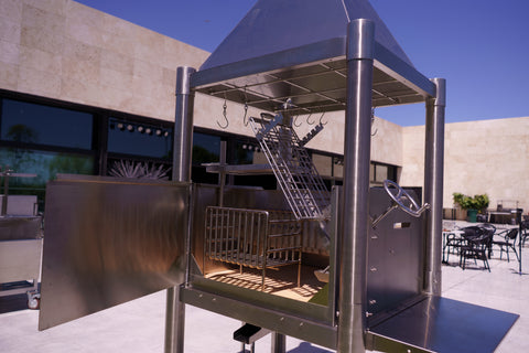 Tagwood BBQ Argentine Santa Maria Wood Fire & Charcoal Gaucho Grill all Stainless Steel | BBQ02SS OPEN FIRE COOKING - - TAGWOOD BBQ
