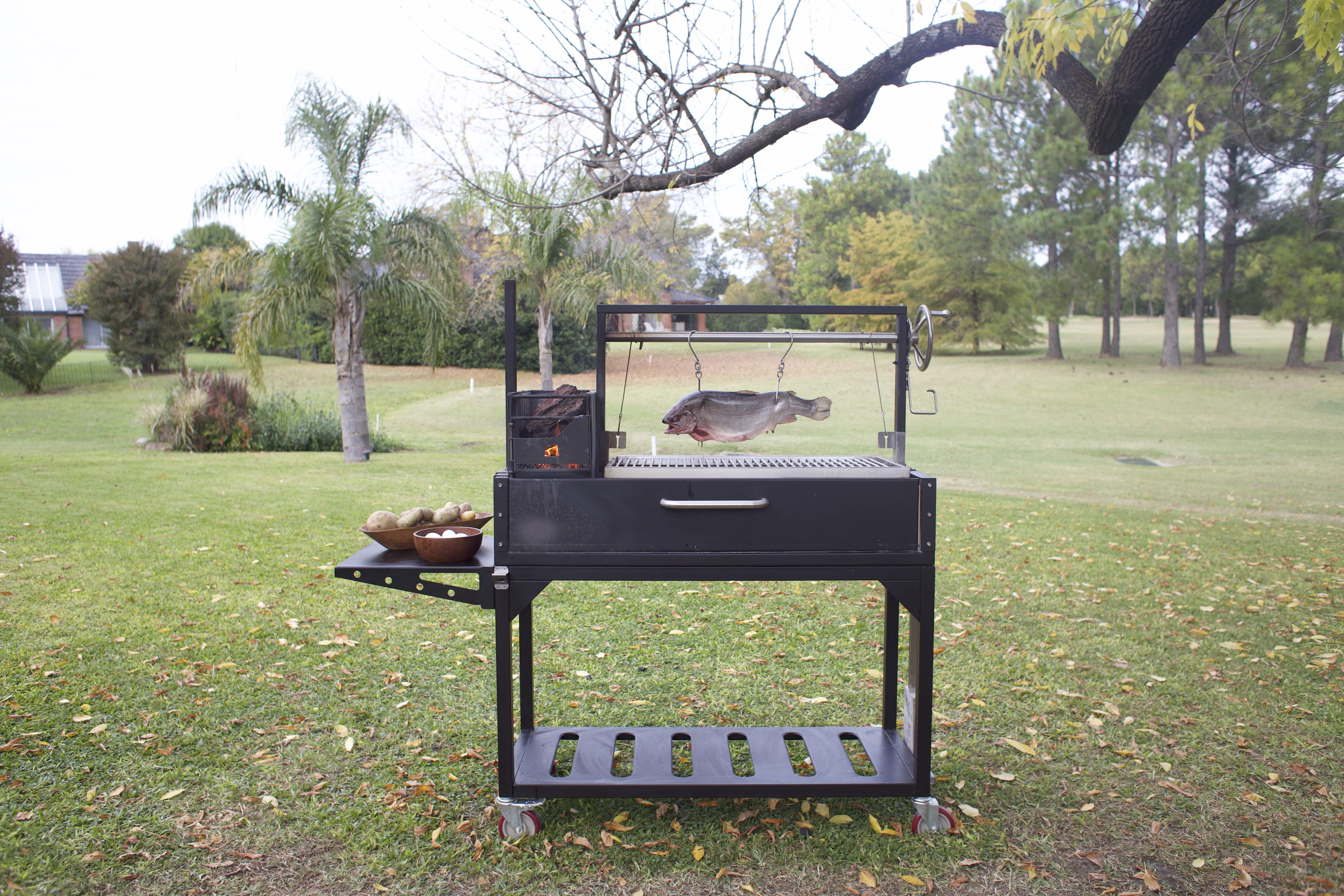 Tagwood BBQ Argentine Santa Maria Wood Fire & Charcoal Gaucho Grill | BBQ03SI-- PRE-ORDER - TAGWOOD BBQ