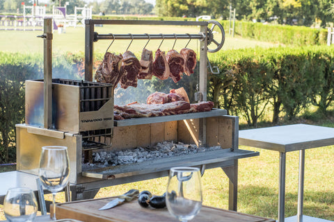 Tagwood BBQ Argentine Santa Maria Wood Fire & Charcoal Gaucho Grill | BBQ03SS- - TAGWOOD BBQ