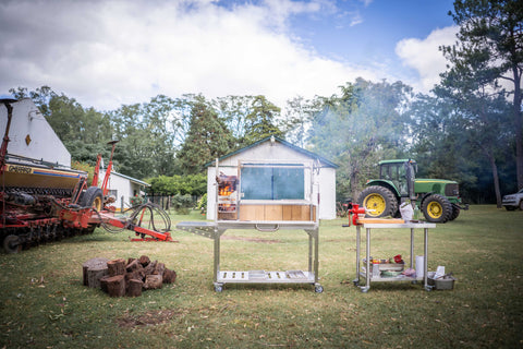 Tagwood BBQ Argentine Santa Maria Wood Fire & Charcoal Gaucho Grill | BBQ03SS- - TAGWOOD BBQ
