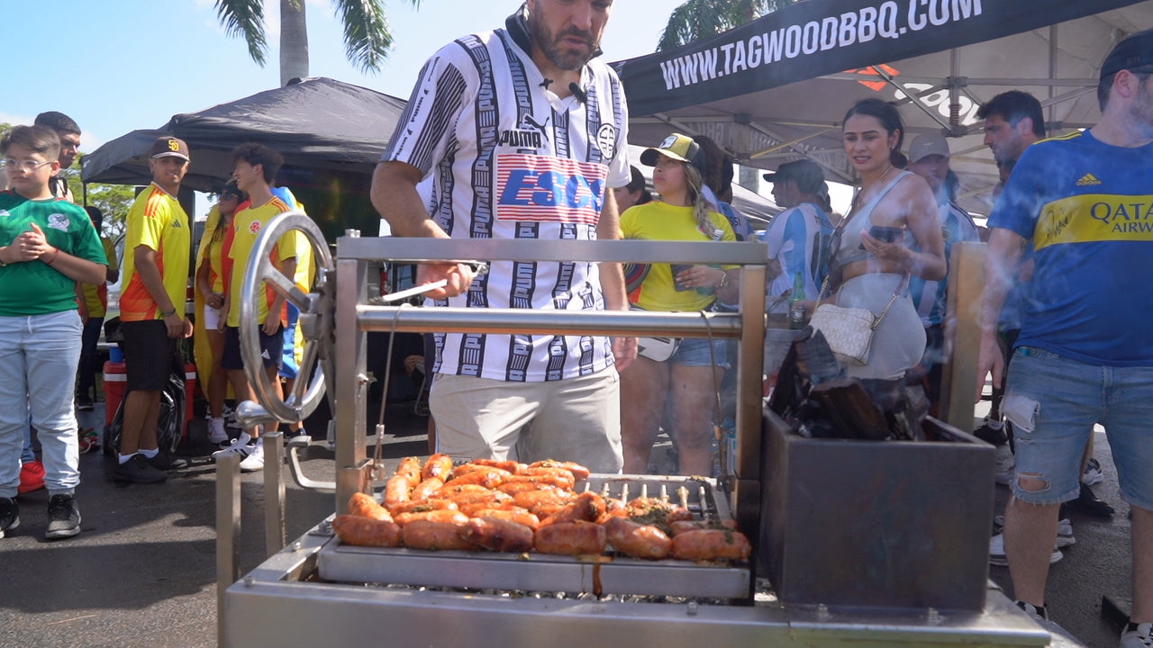 Tagwood BBQ Argentine Santa Maria Wood Fire & Charcoal Gaucho Grill | BBQ03SS MINI - - TAGWOOD BBQ