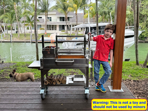 Tagwood BBQ Argentine Santa Maria Wood Fire & Charcoal Gaucho Grill | BBQ03SS MINI - - TAGWOOD BBQ