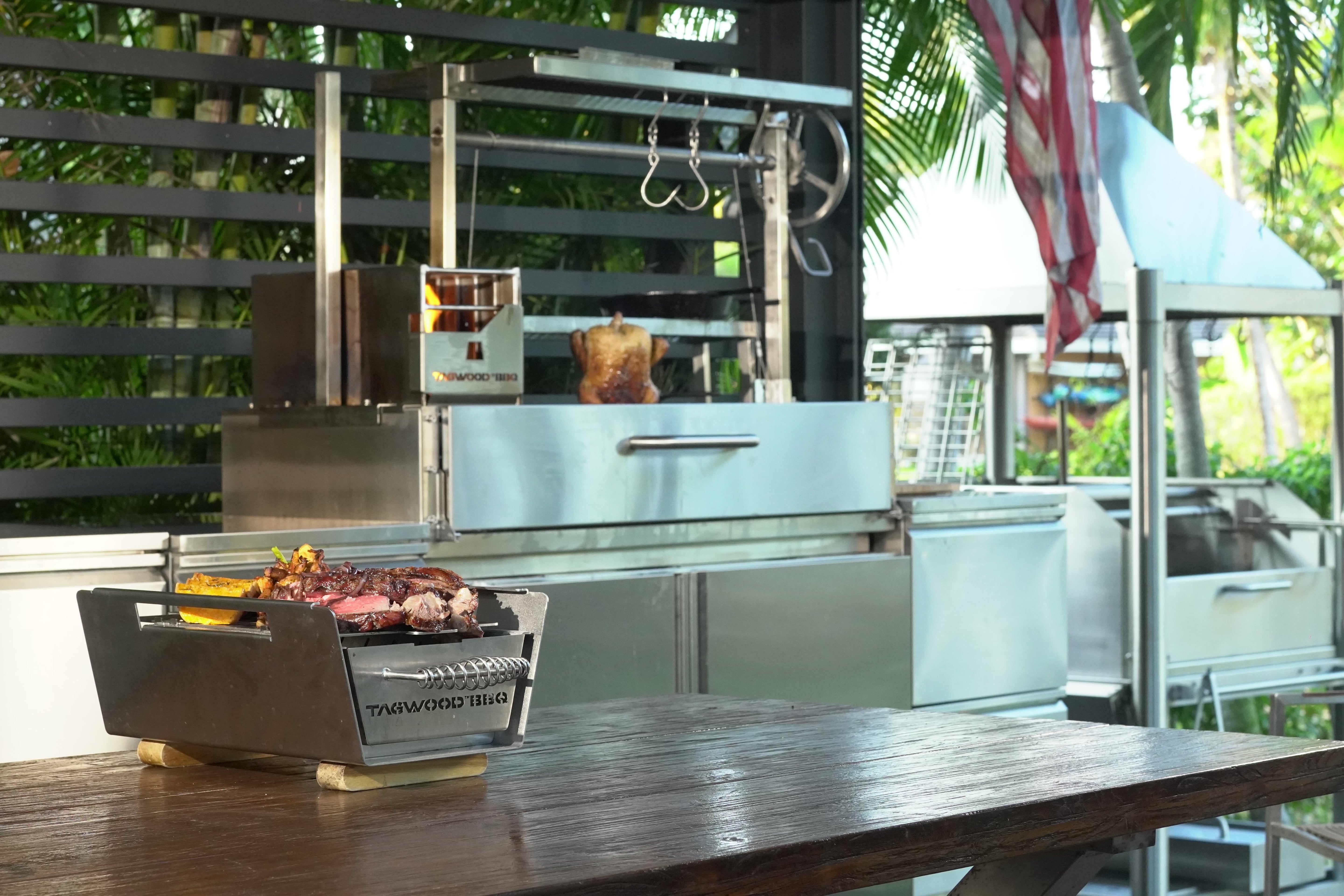 Tagwood BBQ Santa Maria Argentine Wood Fire & Charcoal Gaucho Grill Built in | BBQ05SS-- - TAGWOOD BBQ