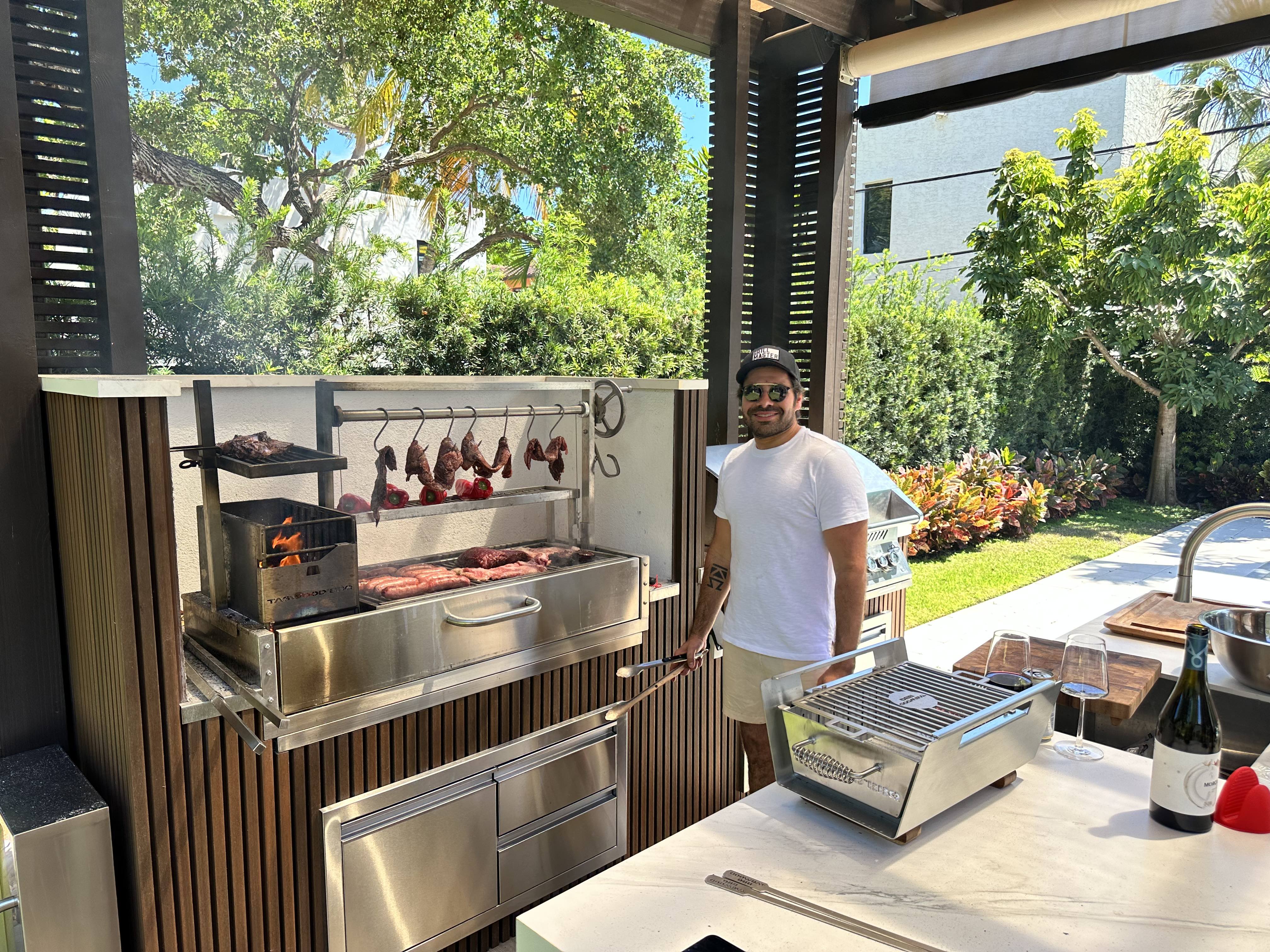 Tagwood BBQ Santa Maria Argentine Wood Fire & Charcoal Gaucho Grill Built in | BBQ05SS-- - TAGWOOD BBQ