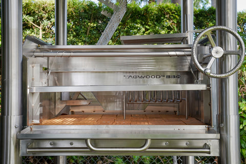 Tagwood BBQ Argentine Santa Maria Wood Fire & Charcoal Gaucho Grill all Stainless Steel | BBQ12SS - TAGWOOD BBQ