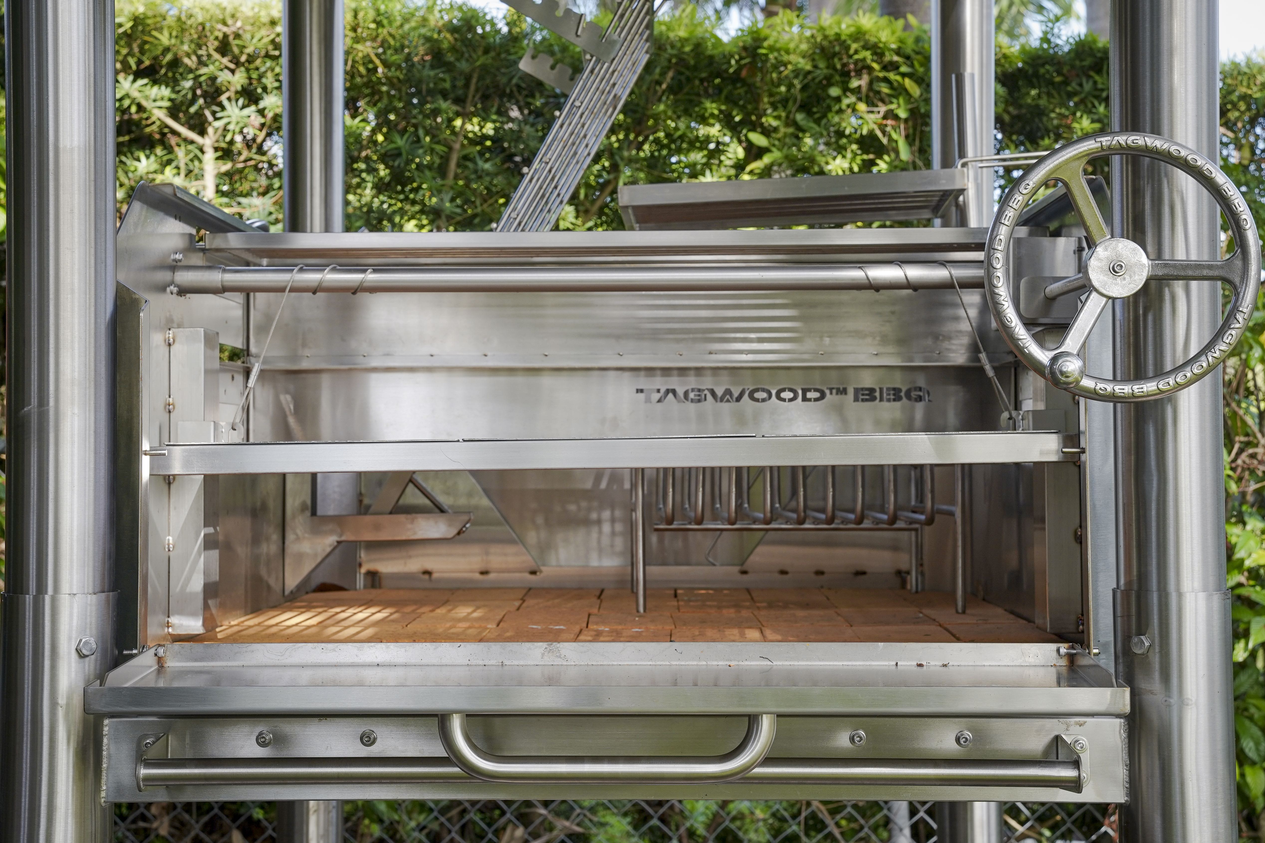 Tagwood BBQ Argentine Santa Maria Wood Fire & Charcoal Gaucho Grill all Stainless Steel | BBQ12SS - TAGWOOD BBQ