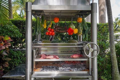 Tagwood BBQ Argentine Santa Maria Wood Fire & Charcoal Gaucho Grill all Stainless Steel | BBQ12SS - TAGWOOD BBQ