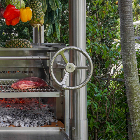 Tagwood BBQ Argentine Santa Maria Wood Fire & Charcoal Gaucho Grill all Stainless Steel | BBQ12SS - TAGWOOD BBQ