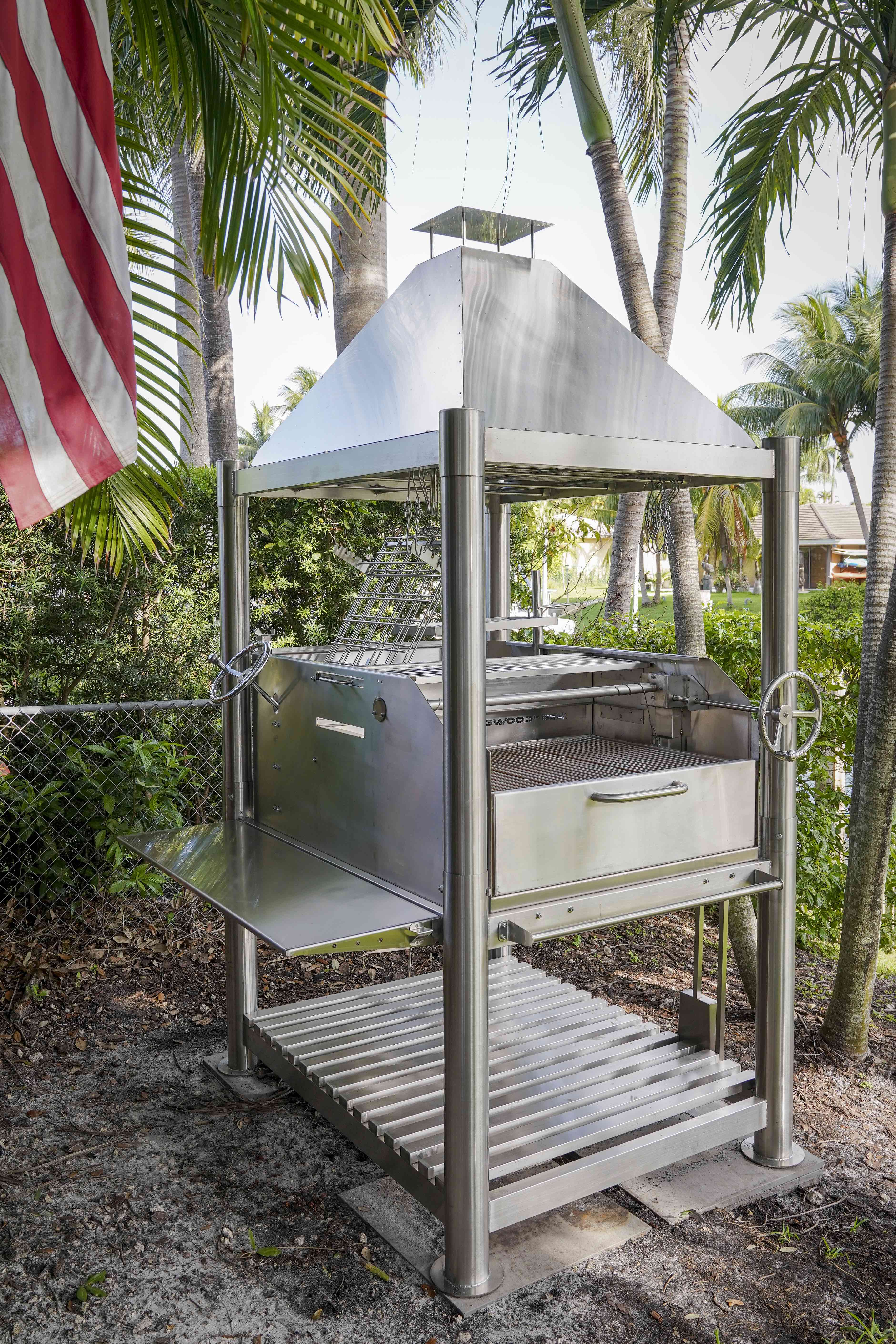 Tagwood BBQ Argentine Santa Maria Wood Fire & Charcoal Gaucho Grill all Stainless Steel | BBQ12SS - TAGWOOD BBQ