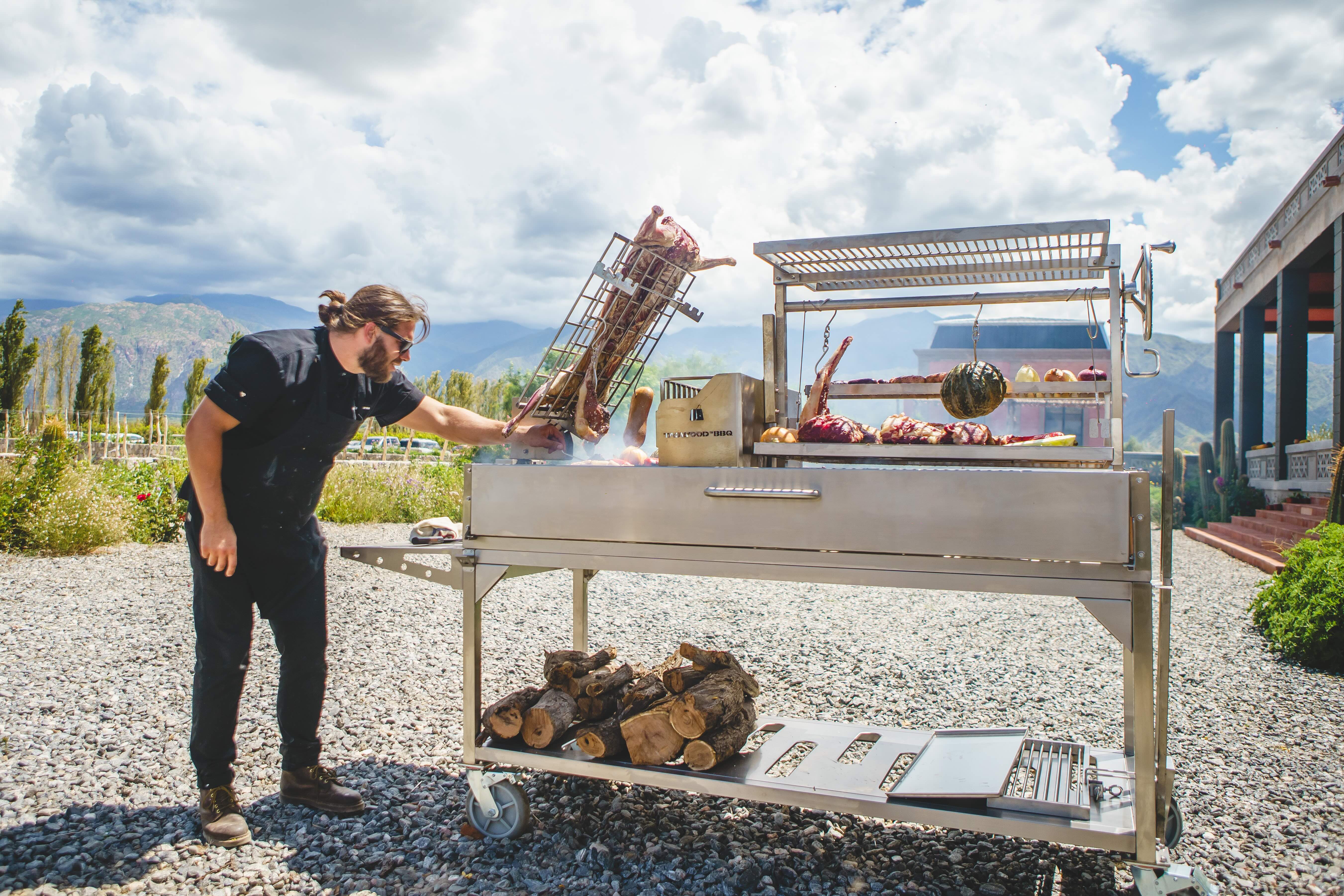 Tagwood BBQ Argentine Santa Maria Wood Fire & Charcoal Gaucho Grill | BBQ26SS -- - TAGWOOD BBQ