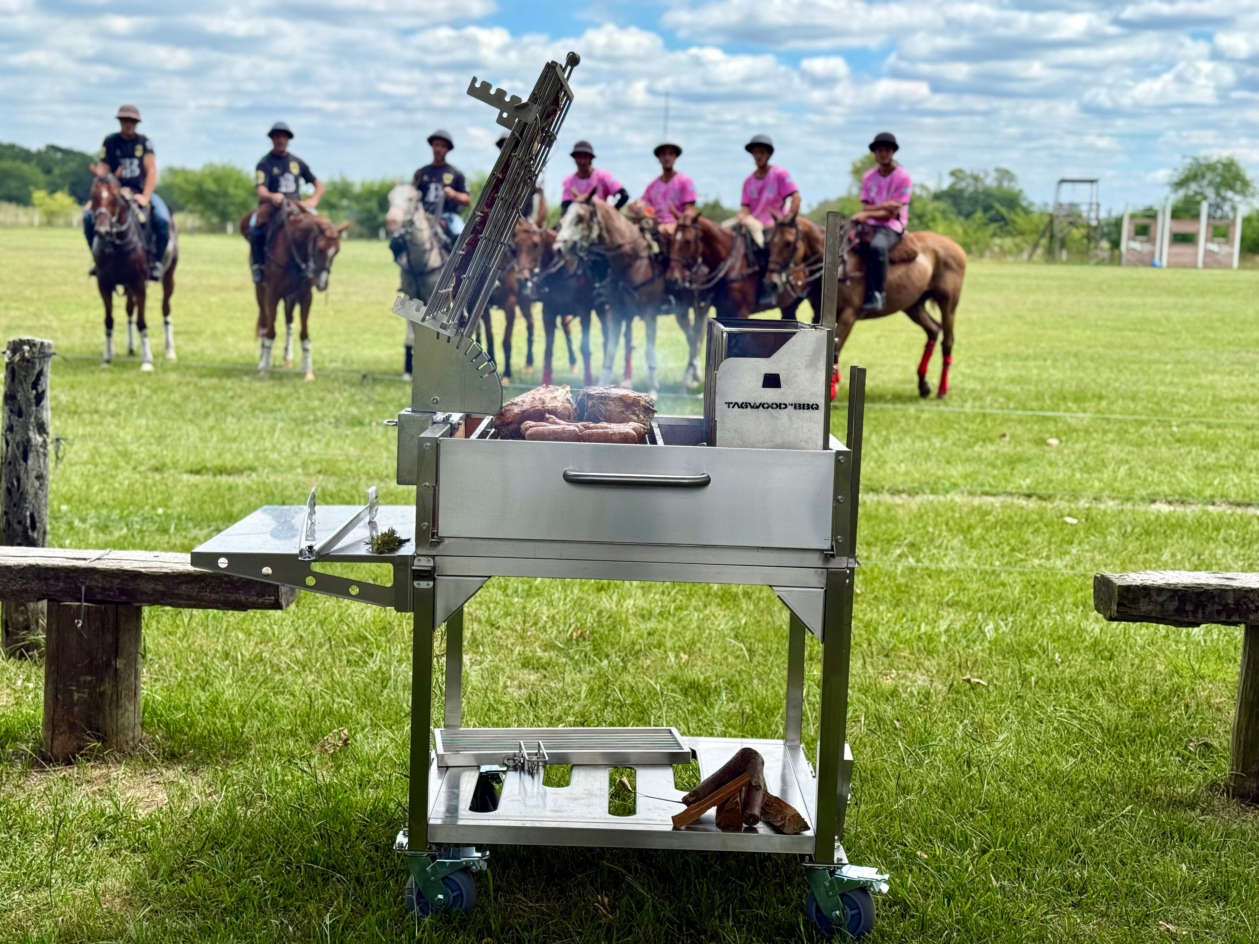 Tagwood BBQ Argentine Clamp Grill with firebox | BBQ33SS -- - TAGWOOD BBQ