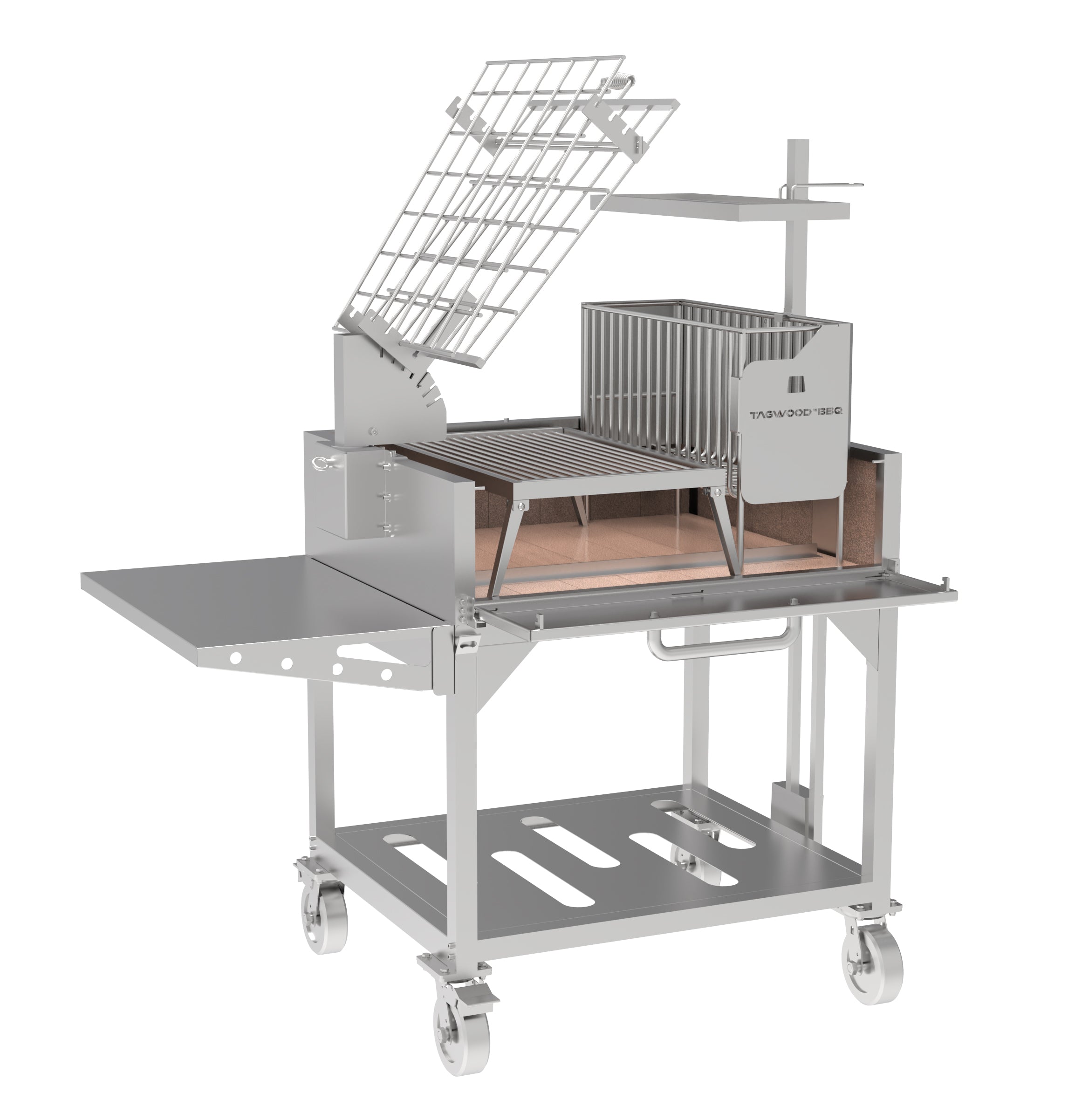Tagwood BBQ Argentine Clamp Grill with firebox | BBQ33SS -- PRE-ORDER - TAGWOOD BBQ