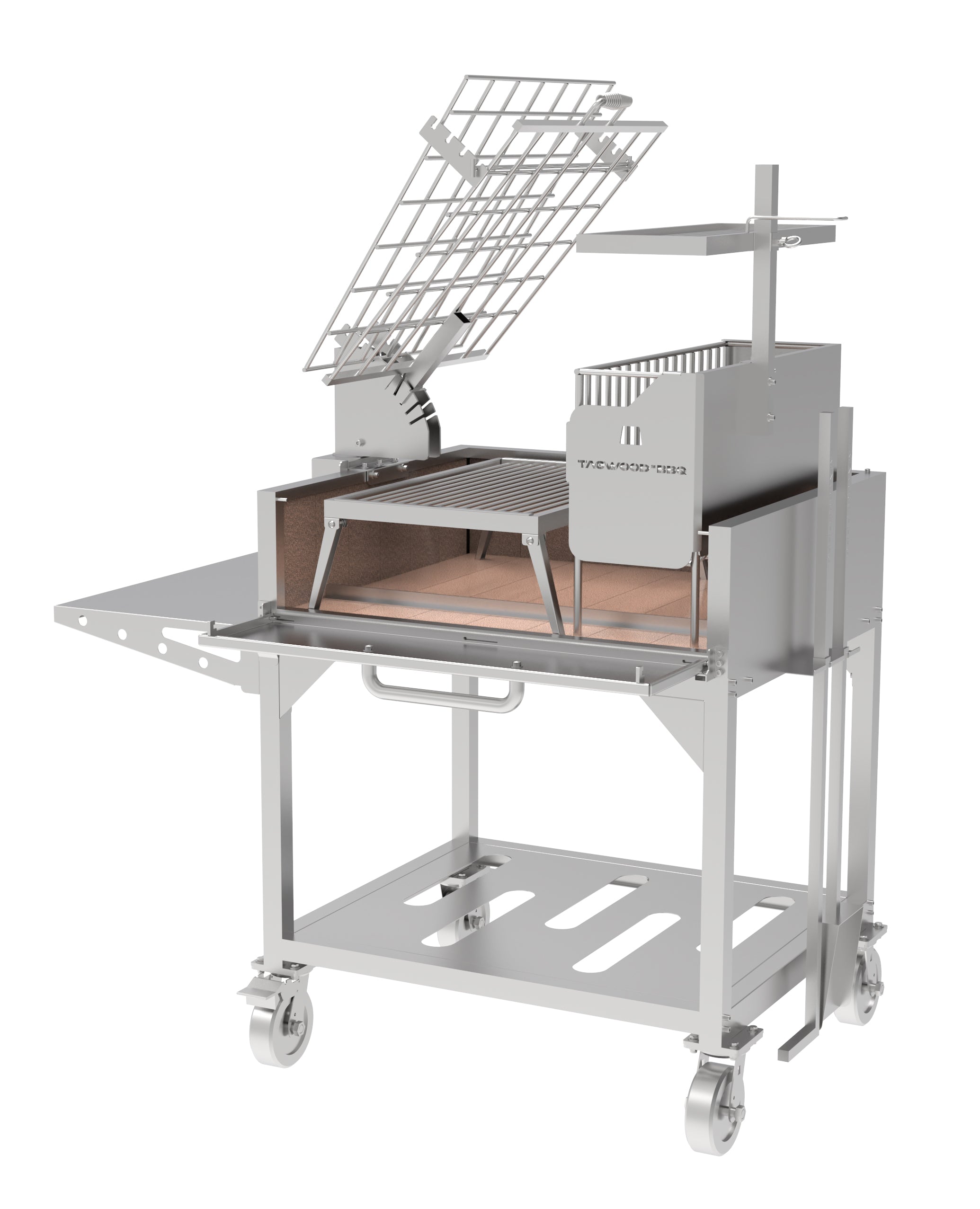 Tagwood BBQ Argentine Clamp Grill with firebox | BBQ33SS -- PRE-ORDER - TAGWOOD BBQ