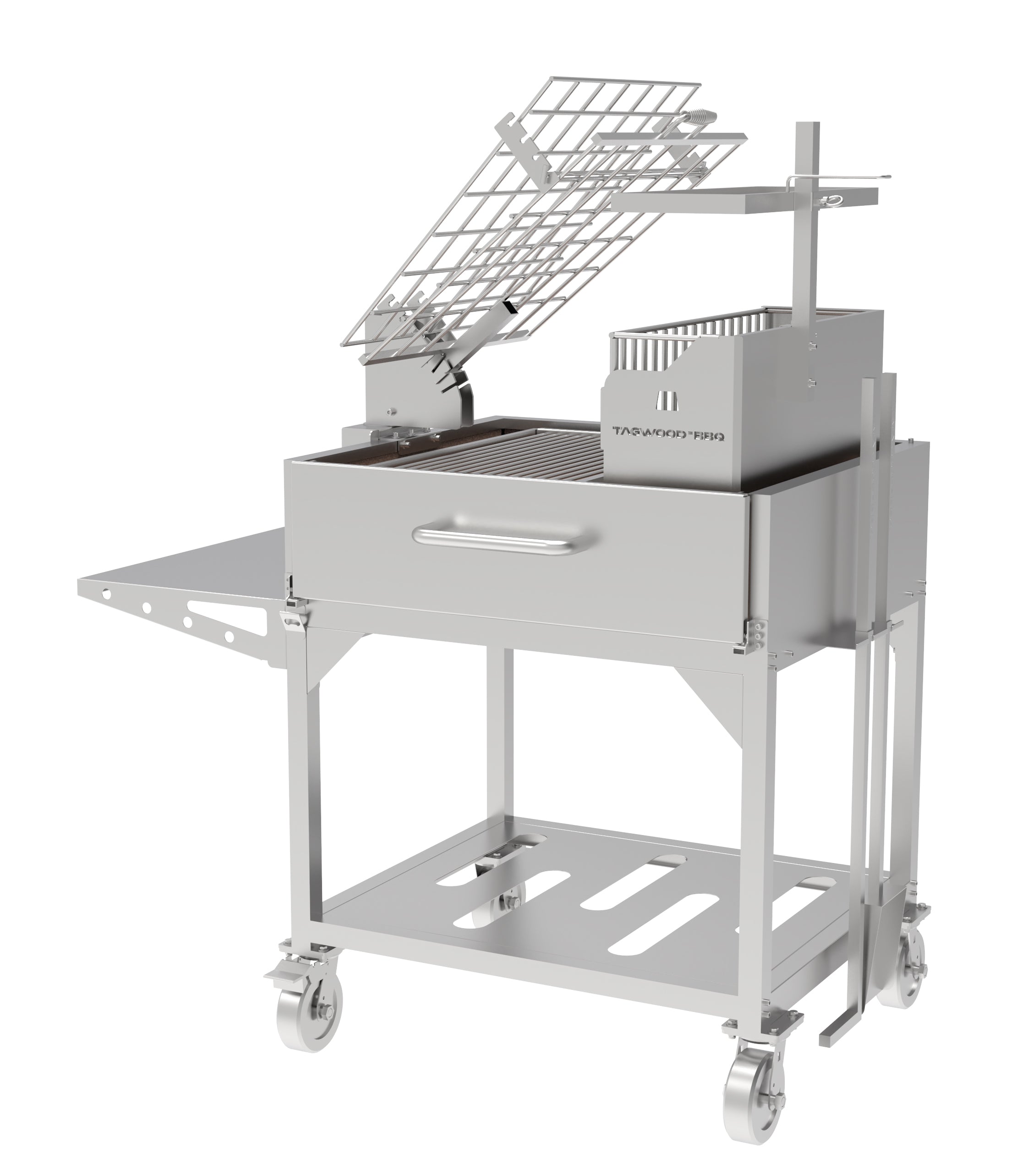 Tagwood BBQ Argentine Clamp Grill with firebox | BBQ33SS -- PRE-ORDER - TAGWOOD BBQ