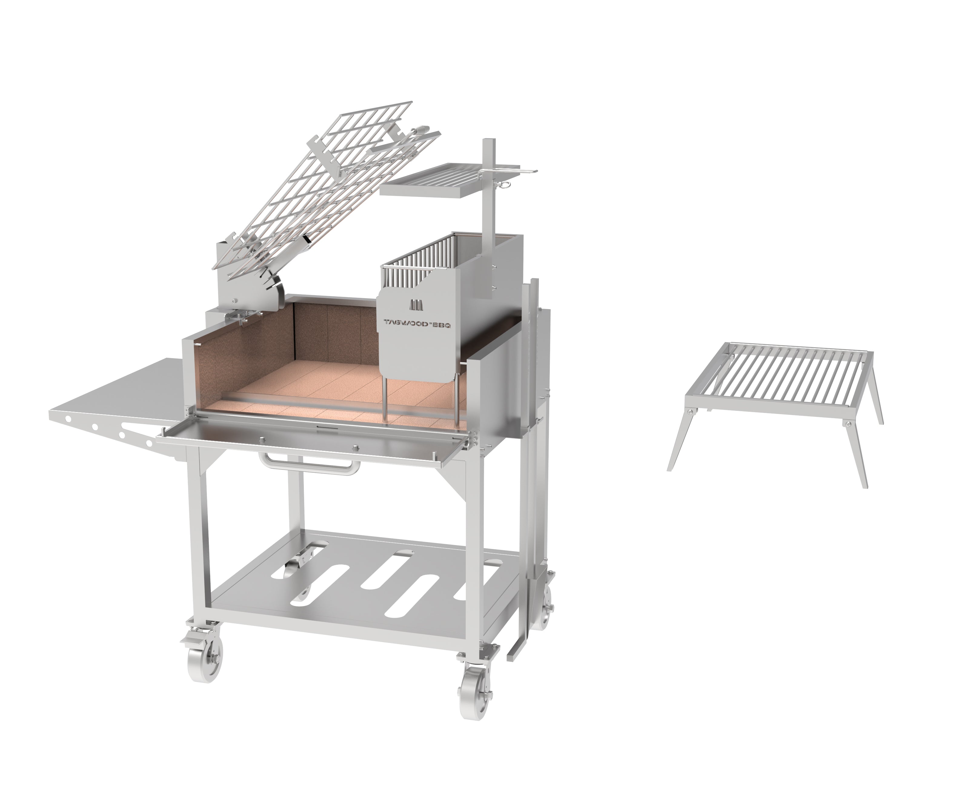 Tagwood BBQ Argentine Clamp Grill with firebox | BBQ33SS -- PRE-ORDER - TAGWOOD BBQ