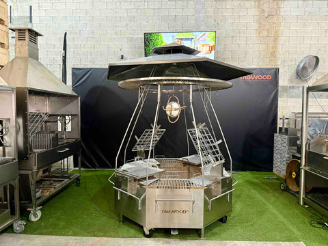 Tagwood BBQ Argentine Santa Maria Wood Fire & Charcoal THE TAGWOOD TOWER Grill | BBQ37SS - - TAGWOOD BBQ