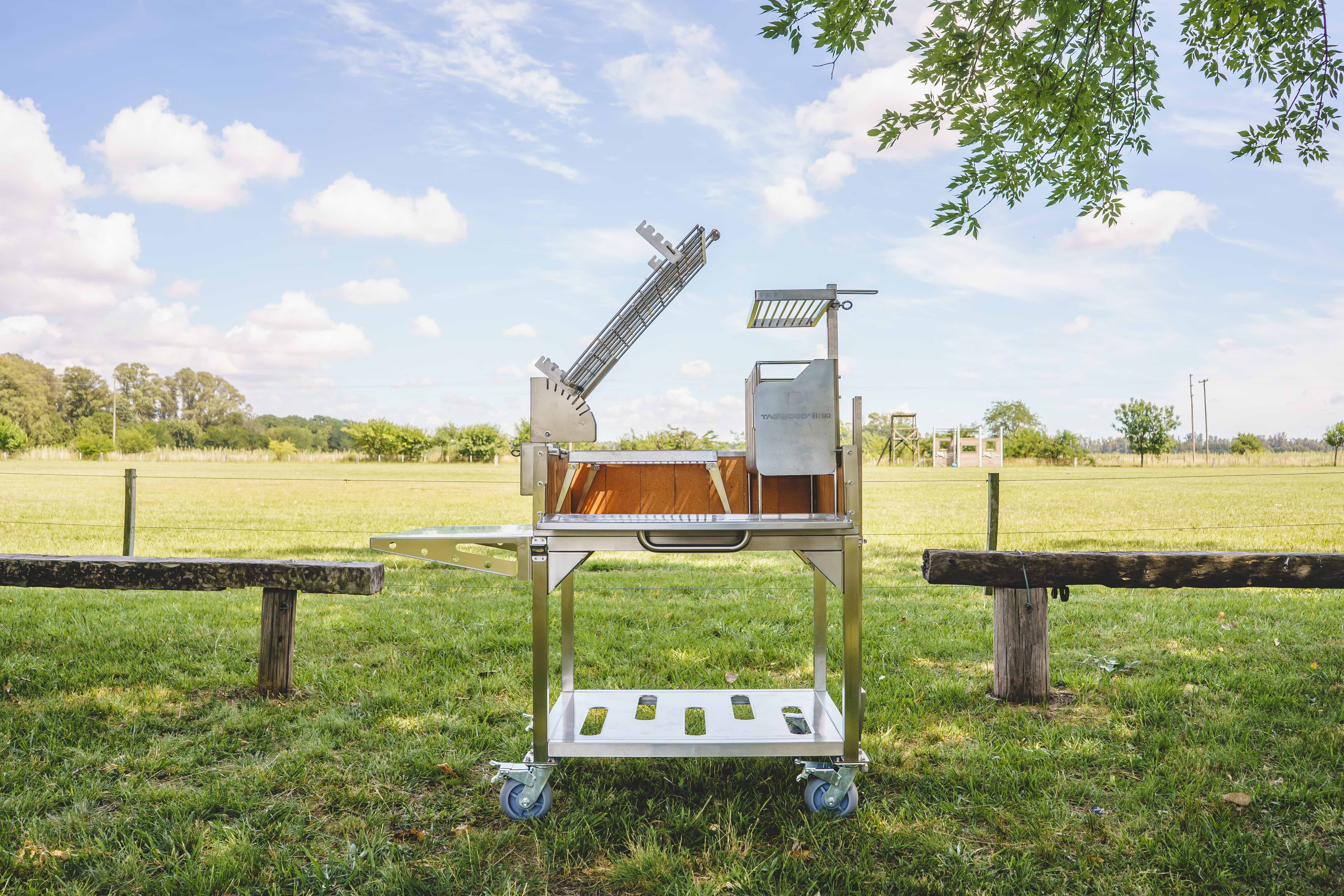 Tagwood BBQ Argentine Clamp Grill with firebox | BBQ33SS -- - TAGWOOD BBQ
