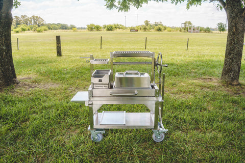 Tagwood BBQ Argentine Santa Maria Wood Fire & Charcoal Gaucho Grill | BBQ03SS MINI - - TAGWOOD BBQ