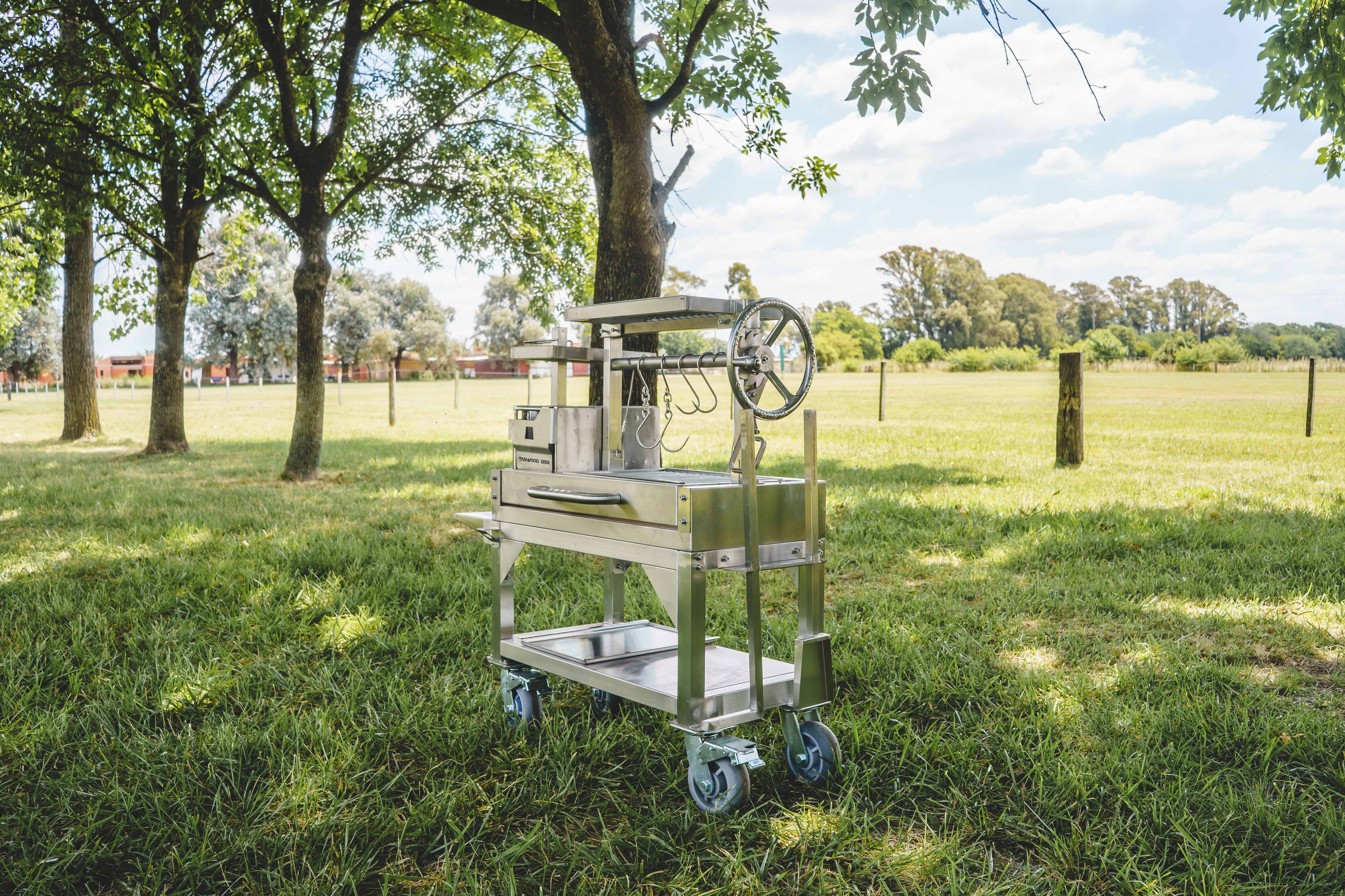 Tagwood BBQ Argentine Santa Maria Wood Fire & Charcoal Gaucho Grill | BBQ03SS MINI - - TAGWOOD BBQ