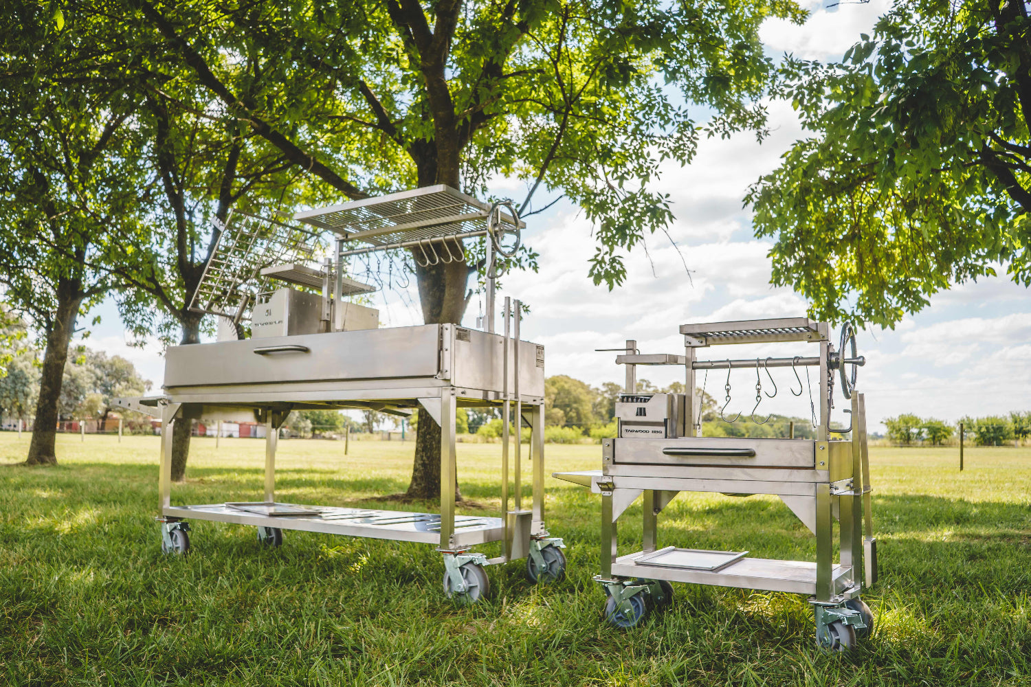 Tagwood BBQ Argentine Santa Maria Wood Fire & Charcoal Gaucho Grill | BBQ03SS MINI - - TAGWOOD BBQ