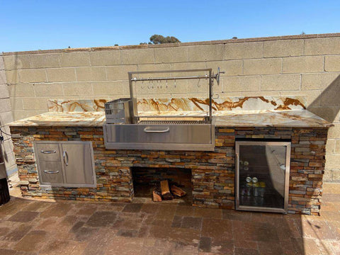 Tagwood BBQ Santa Maria Argentine Wood Fire & Charcoal Gaucho Grill Built in | BBQ05SS-- - TAGWOOD BBQ STORES