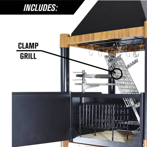 Tagwood BBQ Argentine Santa Maria Style Wood Fire & Charcoal Gaucho Grill | BBQ02SI-- - TAGWOOD BBQ STORES