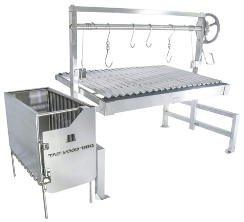 Tagwood BBQ Insert Style Argentine Santa Maria Wood Fire & Charcoal Gaucho Grill without firebricks | BBQ09SS -- - TAGWOOD BBQ STORES