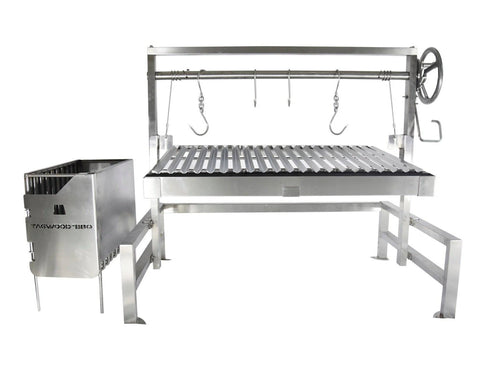 Tagwood BBQ Insert Style Argentine Santa Maria Wood Fire & Charcoal Gaucho Grill without firebricks | BBQ09SS -- - TAGWOOD BBQ STORES