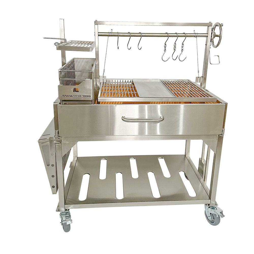 Tagwood BBQ XL Argentine Santa Maria Wood Fire & Charcoal Gaucho Grill | BBQ23SS -OPEN FIRE COOKING- - TAGWOOD BBQ STORES