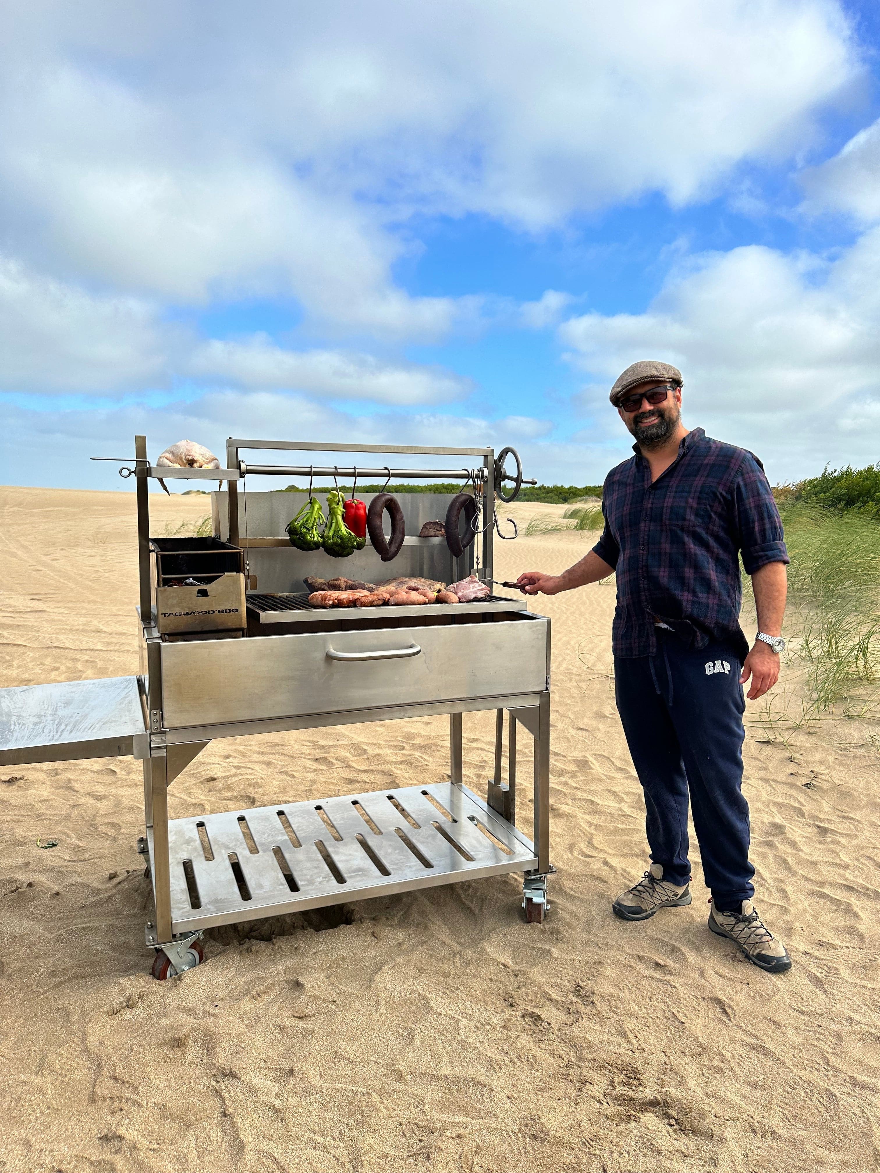 Tagwood BBQ XL Argentine Santa Maria Wood Fire & Charcoal Gaucho Grill | BBQ23SS -OPEN FIRE COOKING- - TAGWOOD BBQ STORES