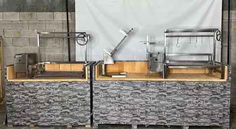 Tagwood BBQ Insert Style Argentine Santa Maria Wood Fire & Charcoal Gaucho Grill without firebricks | BBQ09SS -- - TAGWOOD BBQ STORES