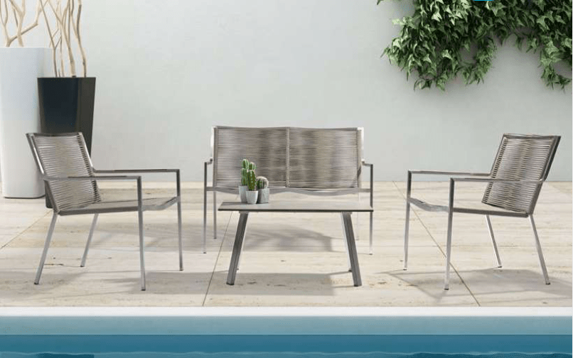 TGW Stainless Steel Single Sofa Chair with Rope PAFU17 - TAGWOOD BBQ STORES