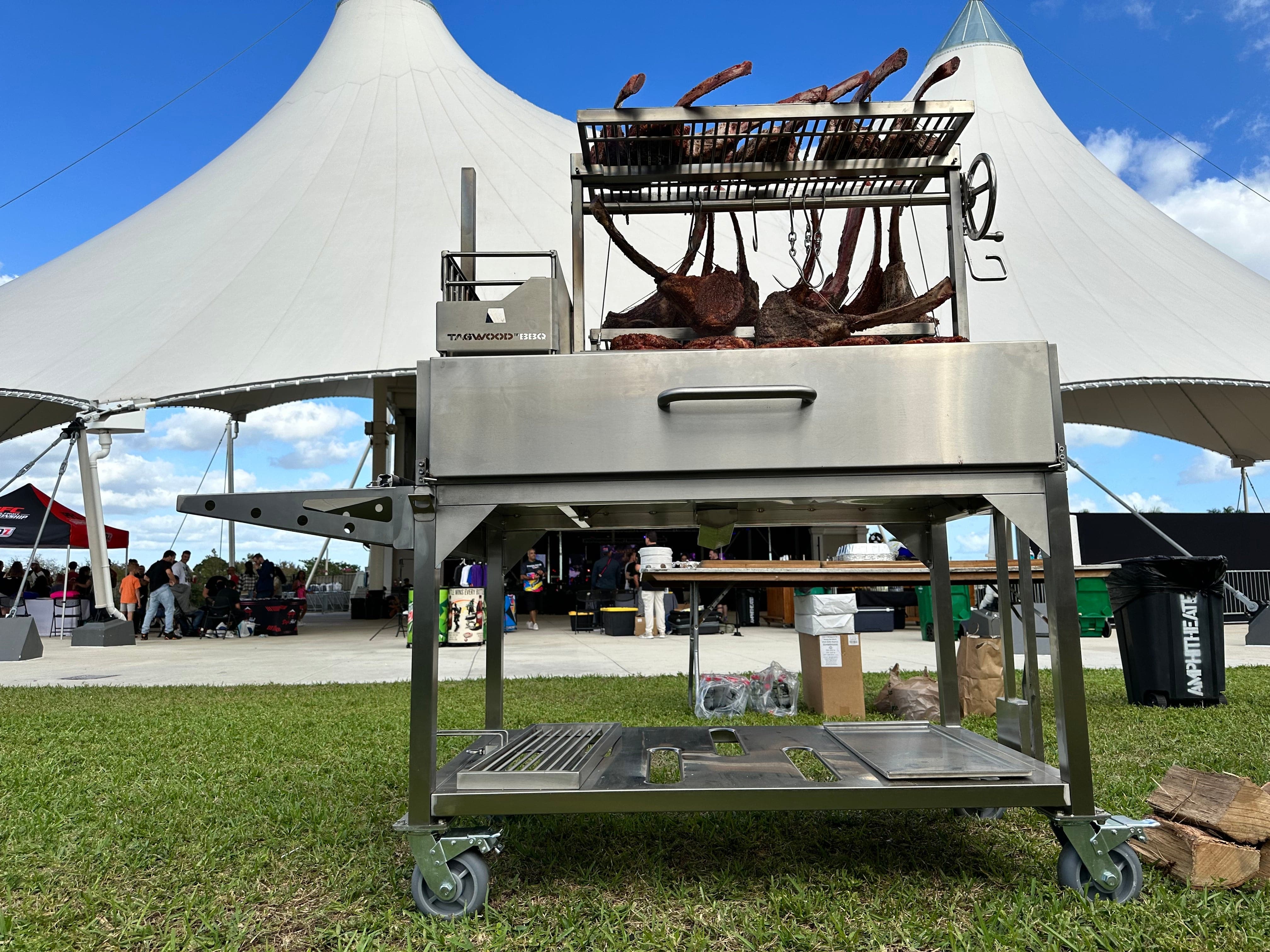 Tagwood BBQ XL Argentine Santa Maria Wood Fire & Charcoal Gaucho Grill | BBQ23SS -OPEN FIRE COOKING- - TAGWOOD BBQ STORES